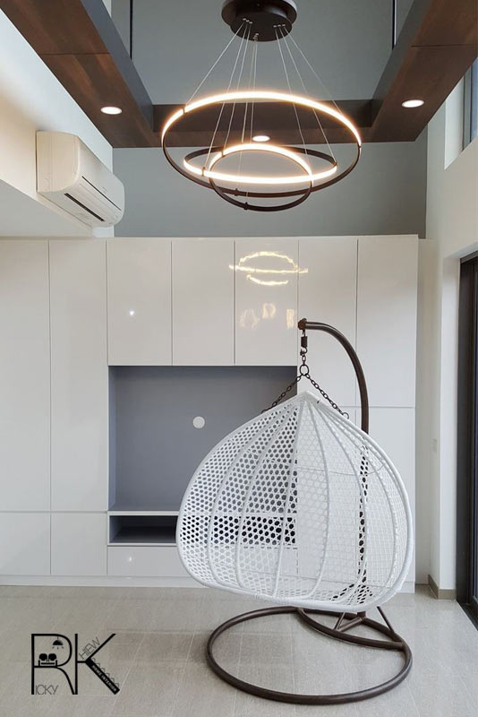 Loft condo with high ceilings home interior design renovation - Lighting